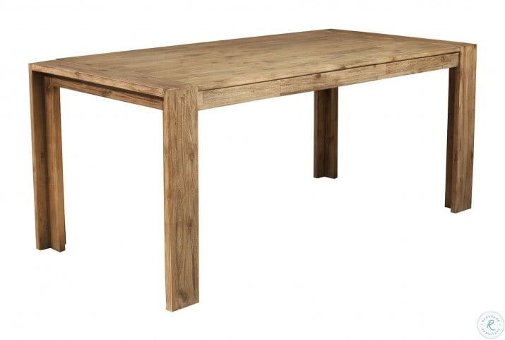 Seashore Antique Natural Dining Table From Alpine | Coleman Furniture for Alpine Furniture Seashore Fixed Wood Top Dining Table In Antique Natural (Brown)