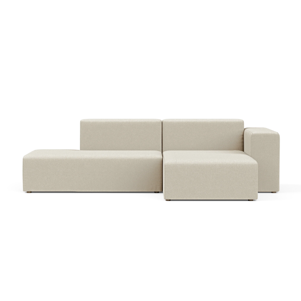 Small Sectional | Low Profile & Deep Two-Piece Modular Sofa | Modern ... within Fraser 2 Piece Modular Sofa Deep Blue