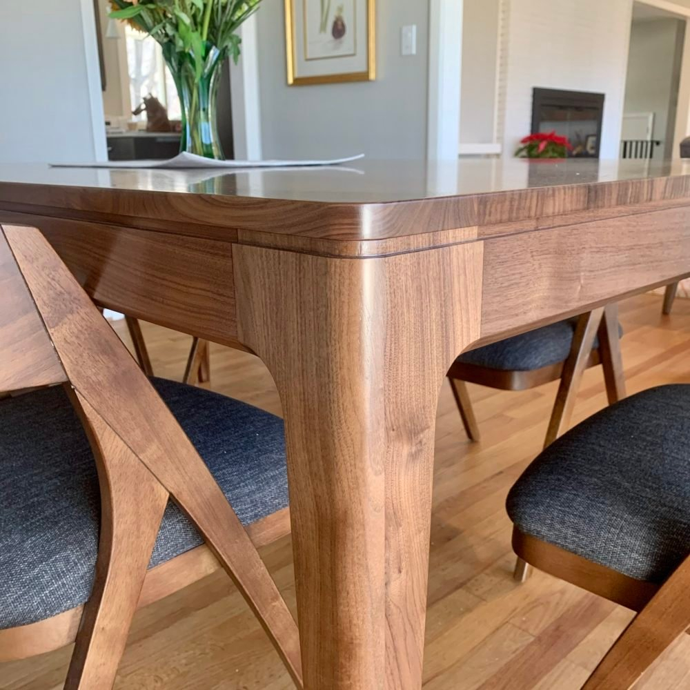 Solid Wood Quarter Sawn Walnut Mid Century Modern Dining Table ... with Caring for Your 75" Walnut Dining Table Preserving its Beauty for Years