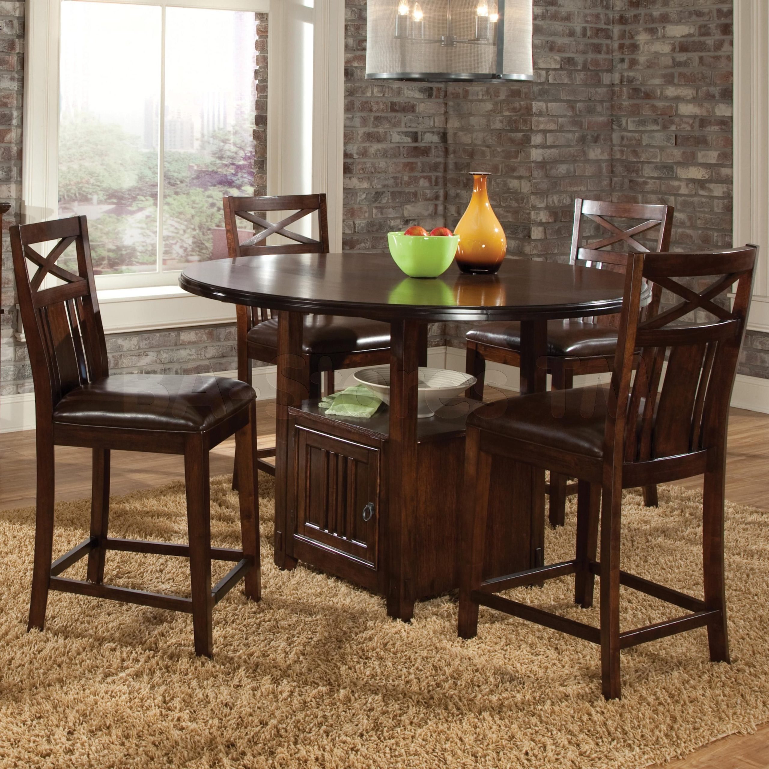 Sonoma 5 Pc Counter Height Set In Rich Brown Wood Finish (Table And 4 ... in The Ultimate Guide to Choosing a 5 Piece Counter Height Set