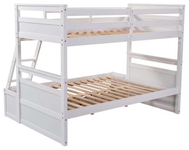 Tateus Stylish Wood Twin Over Full Bunk Bed With Under-Bed Storage ... in Long Term Value Evaluating the Durability and Design of TATEUS Bunk Beds