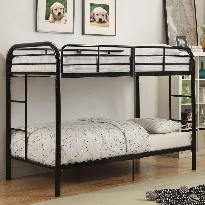 Thomas Fully Kd Twin Bunk Bed (Black) By Acme Furniture | Furniturepick with Acme Furniture Thomas, Bunk Bed, Twin/Twin Black 02188Bk