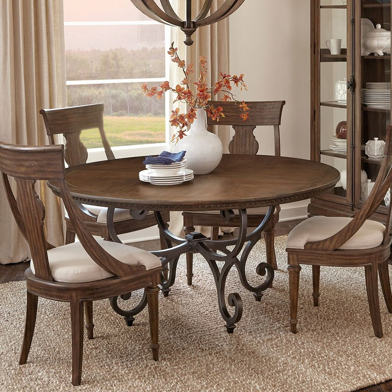 Turtle Creek 48 Inch Round Dining Table Hekman | Furniture Cart intended for 48" Round Dining Table