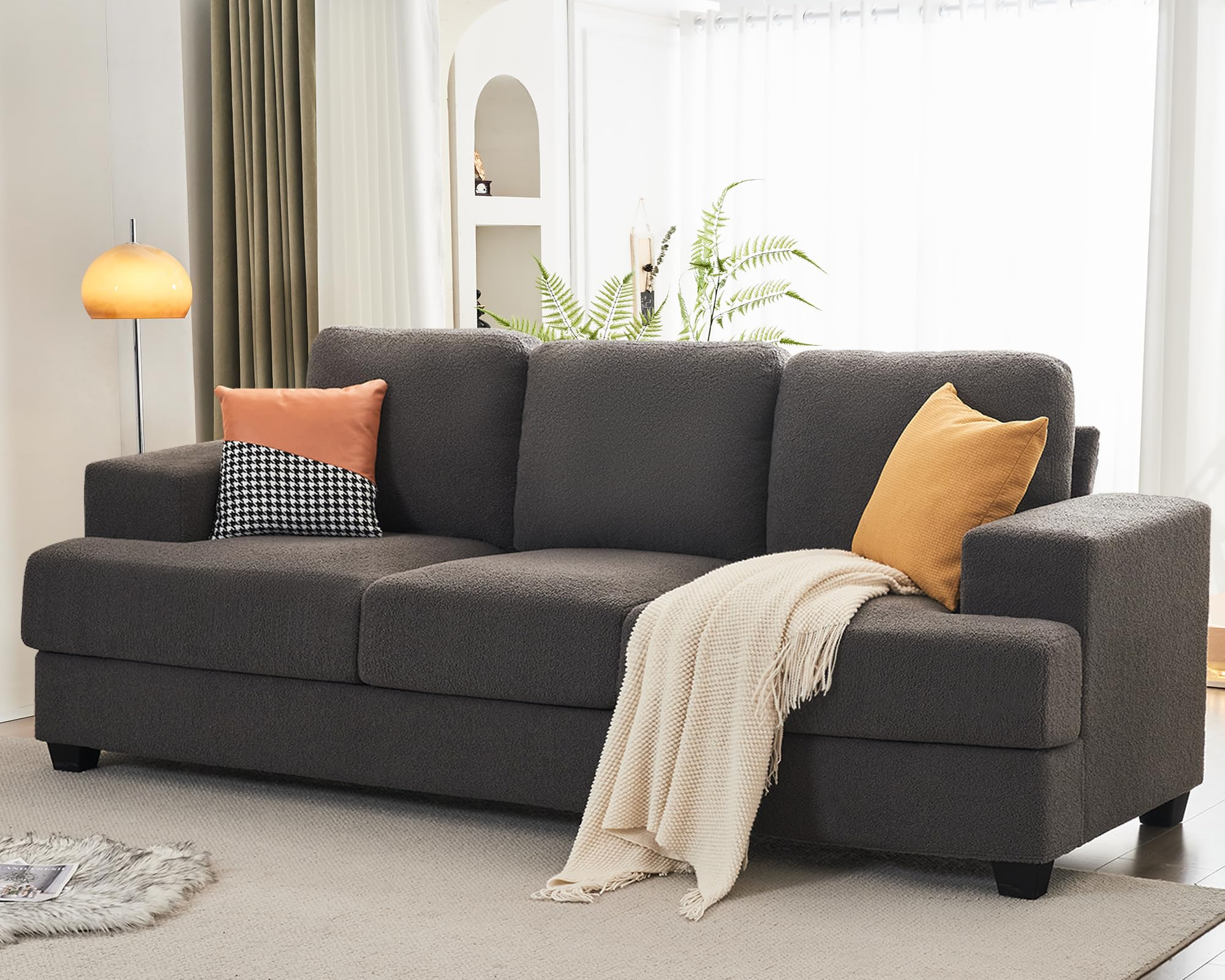 Vanacc 89 Inch Sofa, Comfy Sofa Couch With Extra Deep Seats, Modern ... within Morrison 89-Inch Sofa, Genuine Leather
