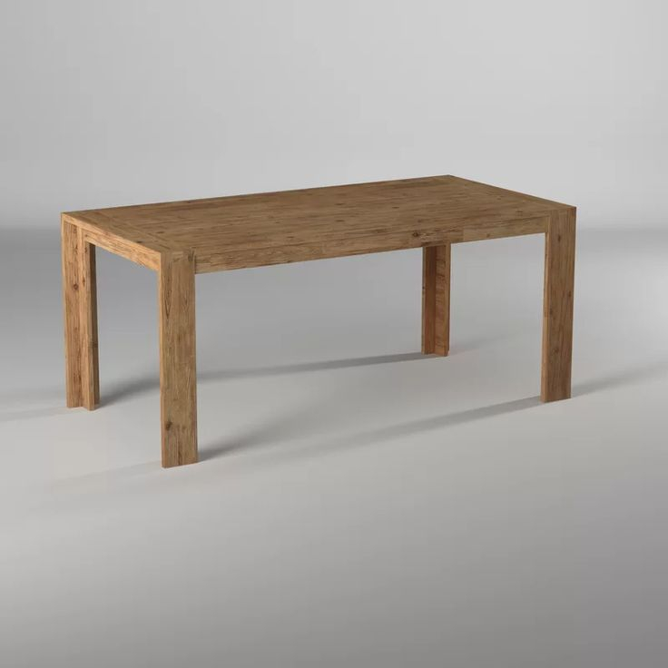 Vancamp Seashore Fixed Top Dining Table, Antique Natural | Dining Table ... for Alpine Furniture Seashore Fixed Wood Top Dining Table In Antique Natural (Brown)