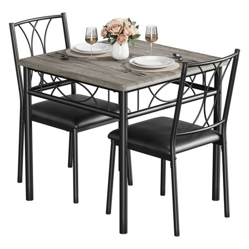 Whizmax 3 Piece Kitchen Table Set, Dining Table And Chairs For 2 For ... in Beyond the Basics Unveiling the Features of Mahogany Dining Furniture
