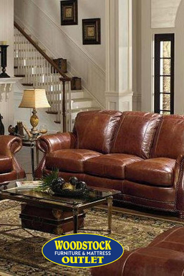 Woodstock Furniture Outlet pertaining to Hooker Furniture Ss800-03 Woodstock 92"W Leather Sofa - Truffle