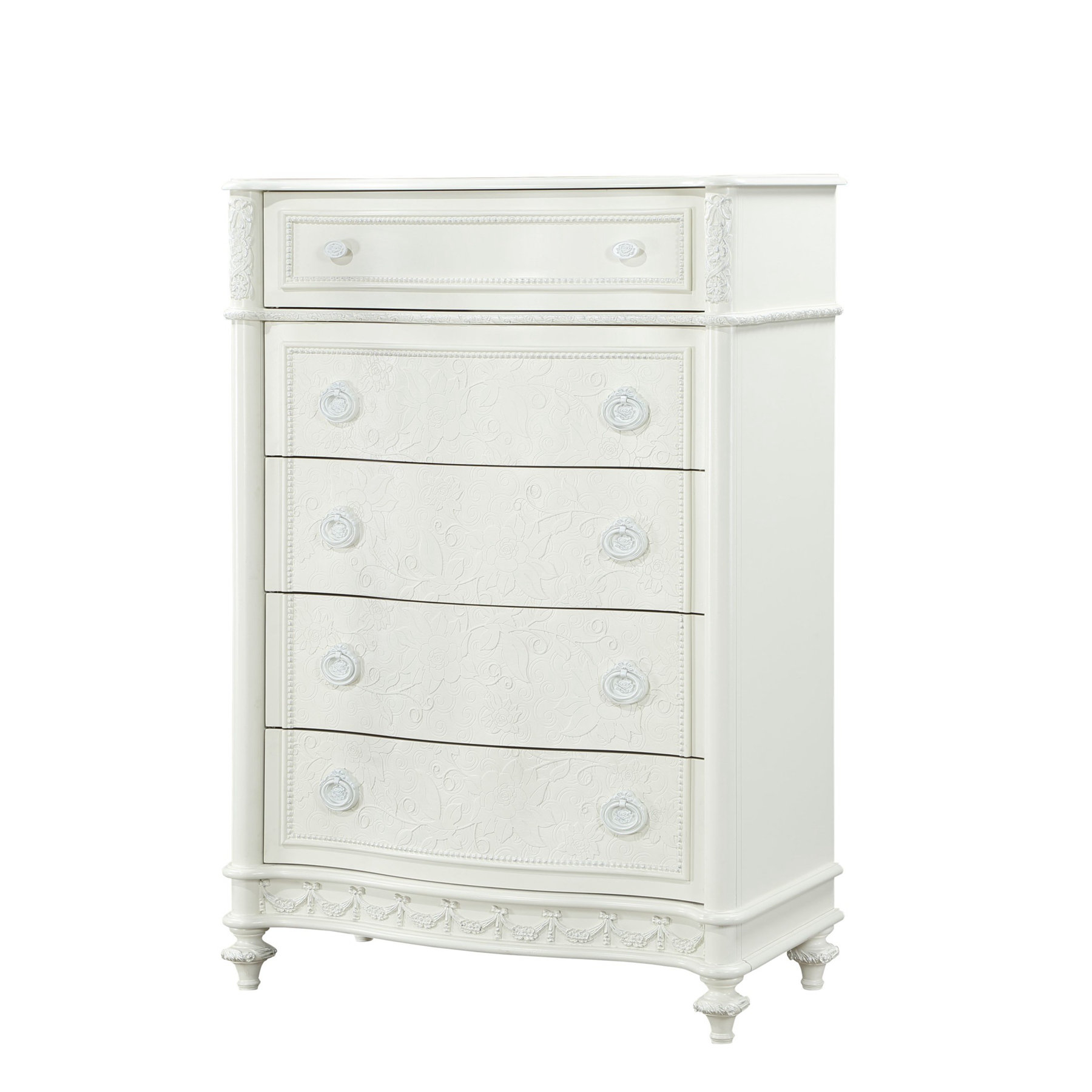 World Menagerie Acme Dorothy Chest, Ivory Finish | Wayfair for Acme Dorothy Dresser