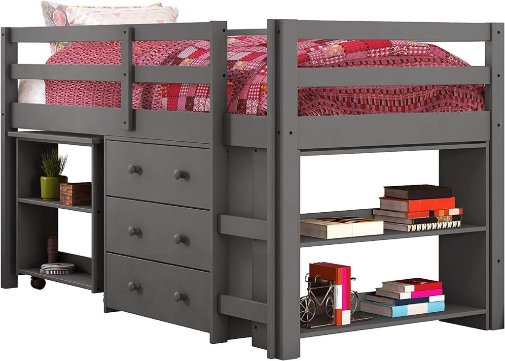 10 Kids Loft Bed With Desk Ideas To Maximize Your Space - Meredith Plays within Designing for Focus How the Donco Kids Studying Student Low-Loft Bed Supports Academic Growth