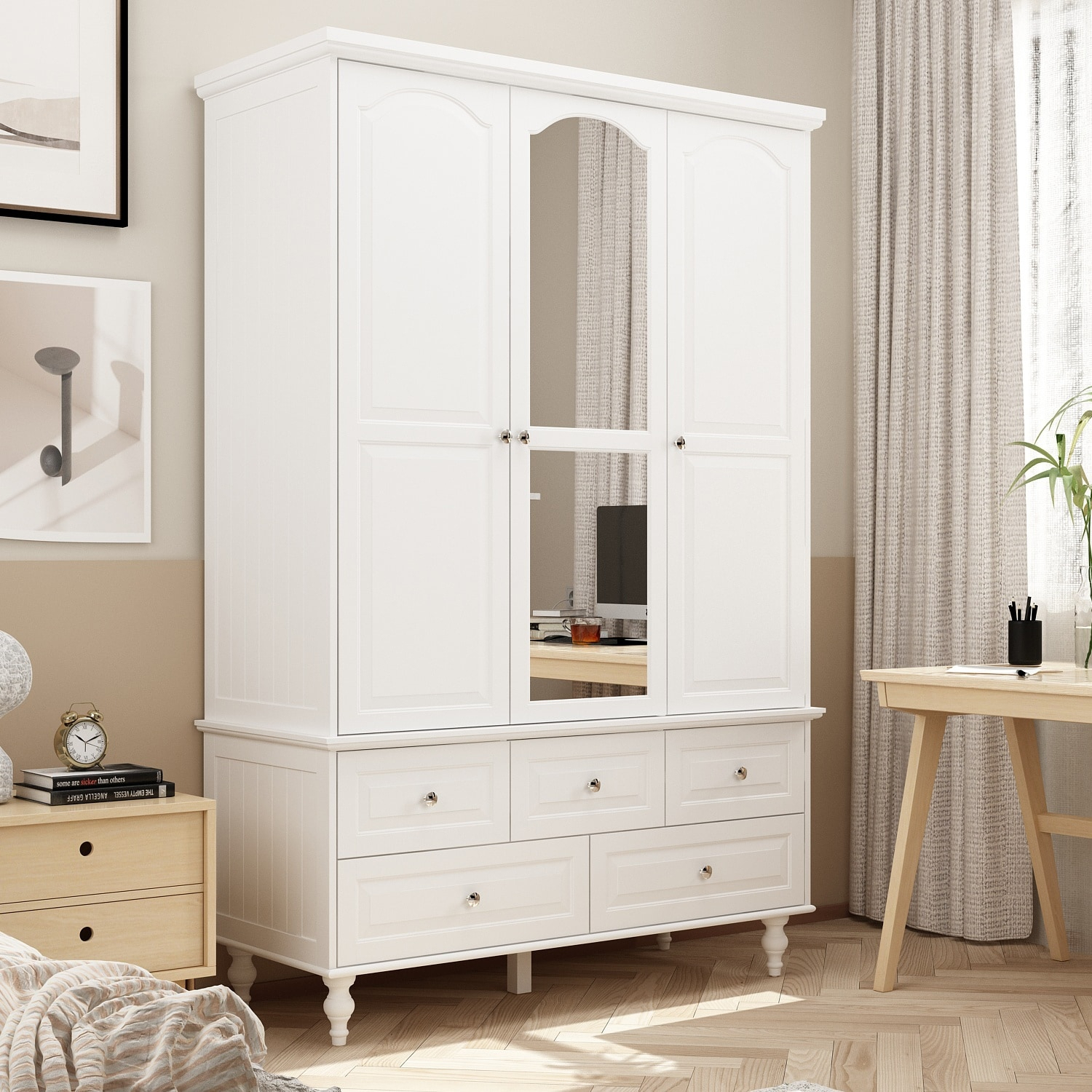 15 Photos Large White Wardrobes With Drawers in Comparing White Wardrobe Armoires Finding the Right One for You