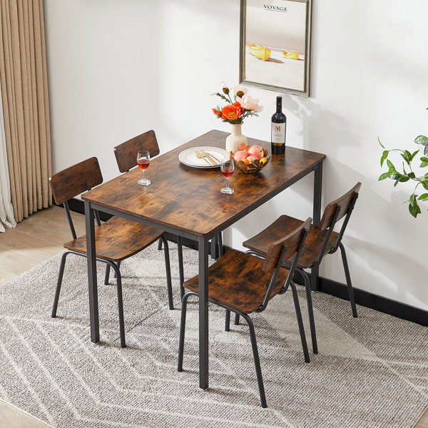 17 Stories Sonique 5 - Piece Dining Set | Wayfair with regard to Unveiling the Charm of a 5-Piece Dining Set Exploring Design and Functionality