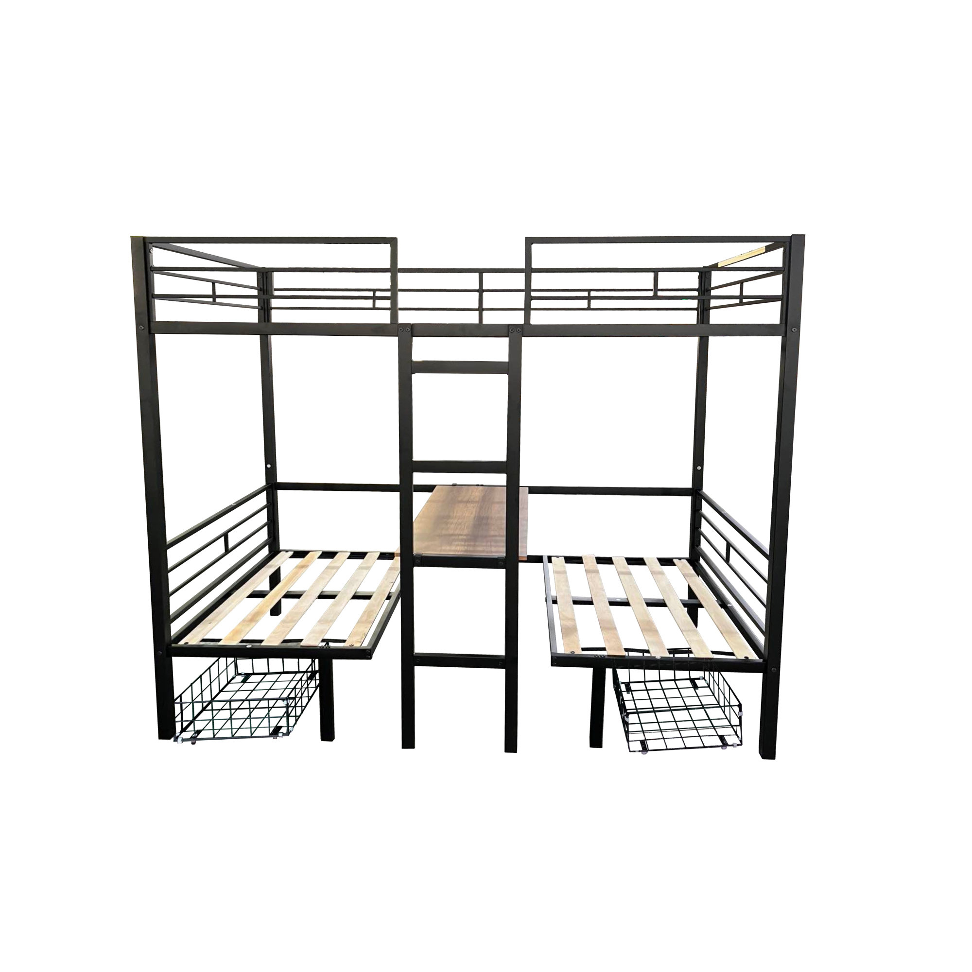 17 Stories Versatile Twin Size Loft Bed With Convertible Table Sets ... regarding Space-Saving Solutions: How a Twin-over-Twin Bunk Bed Transforms a Room