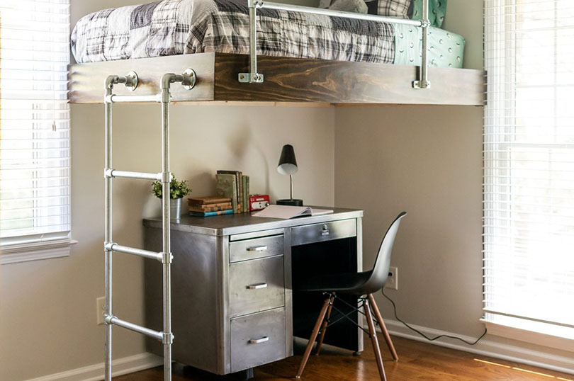 40+ Diy Loft Bed Ideas Built With Industrial Pipe | Simplified Building intended for