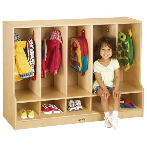 5-Section Toddler Locker With Step - Without Trays for