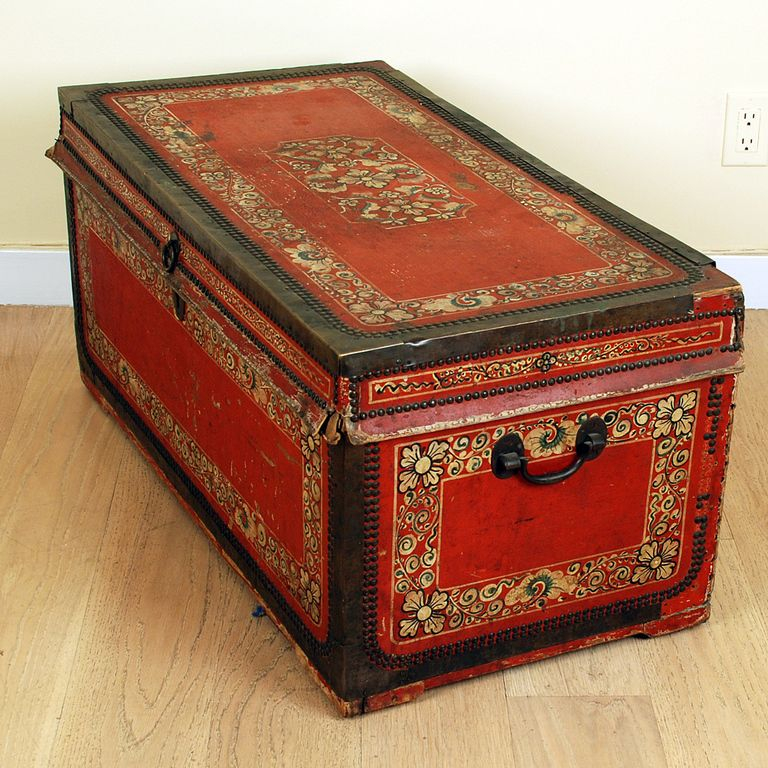 A Good Early 19Th Century China Trade Camphor Wood Chest | From A ... regarding From Antique Finds to Modern Marvels A Journey Through Wooden Chests White