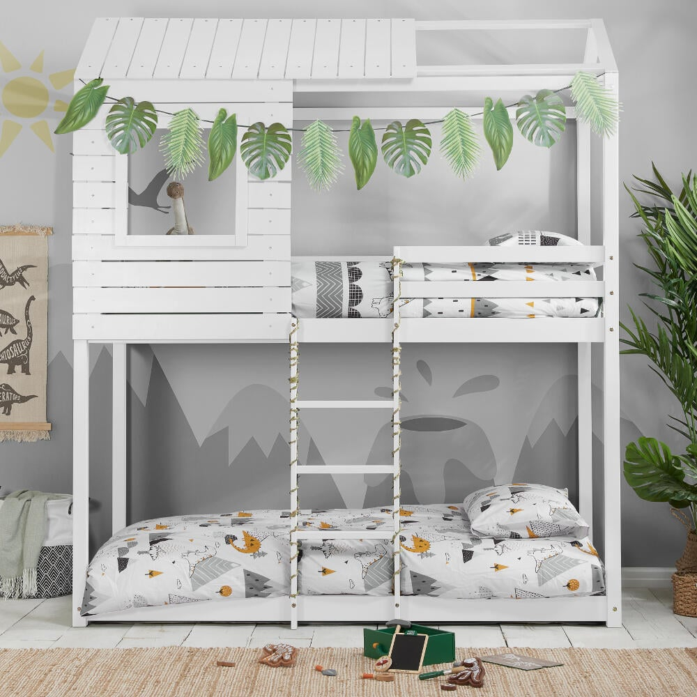 Adventure White Wooden Bunk Bed Frame | Happy Beds pertaining to