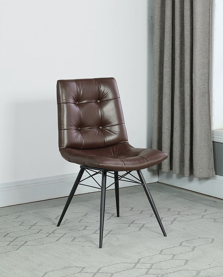 Altus Dining Room Set W/ Brown Chairs By Coaster Furniture | Furniturepick with Design Elements of the Coaster Altus Swirl Base How It Enhances Dining
