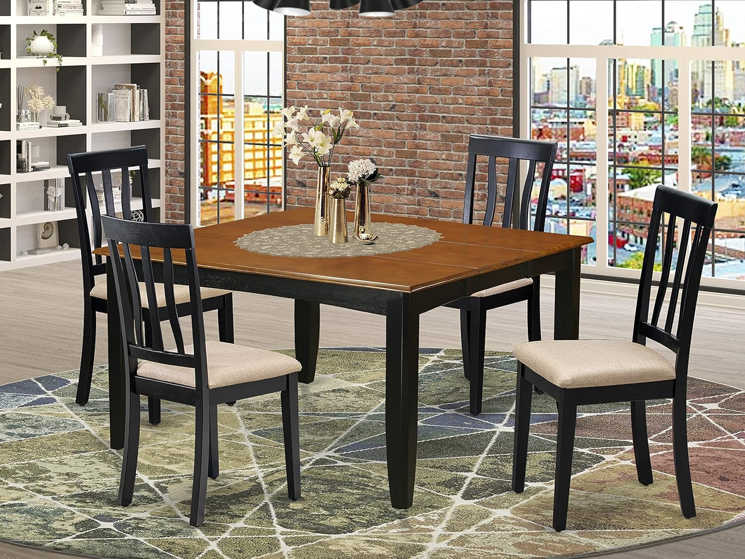 Amazon.com - East West Furniture Pfan5-Bch-C Parfait 5 Piece Kitchen ... for