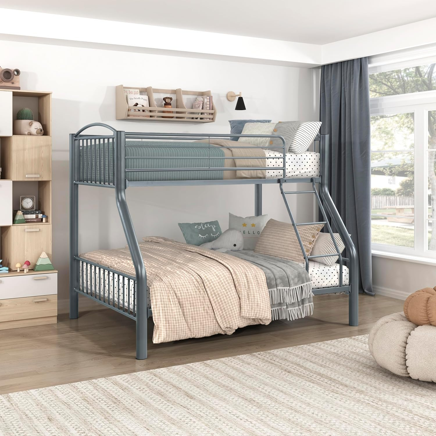 Amazon.com: Lexicon Metal Bunk Beds For Kids Bunk Bed With Storage ... within Space-Saving Solutions Exploring the Lexicon Orion Twin over Full Bunk Bed with Trundle