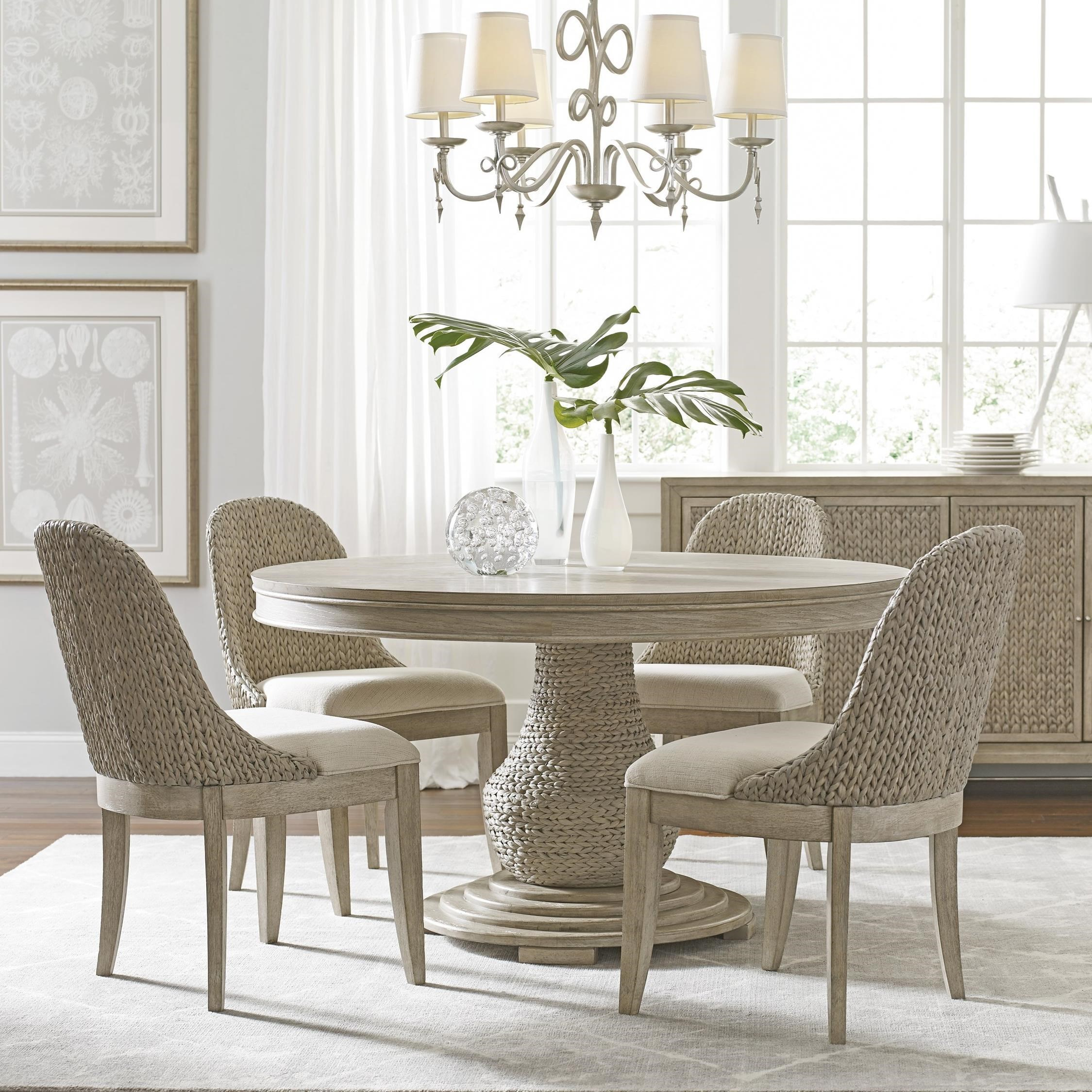 American Drew Vista Relaxed Vintage 5 Piece Dining Set With Woven ... for The Evolution of 5-Piece Dining Sets A Historical Perspective