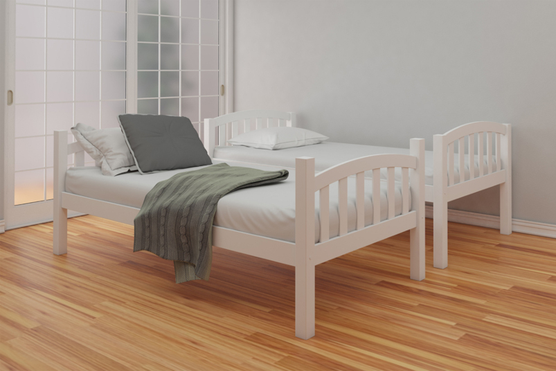 American White Finish Pine Wooden Bunk Bed | Happy Beds intended for