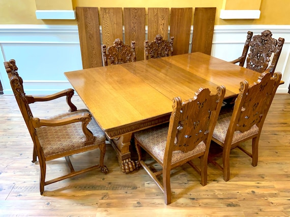 Antique Oak Dining Room Sets with regard to Comparing Oak Dining Room Sets NOFK7-OAK-C Features and Benefits