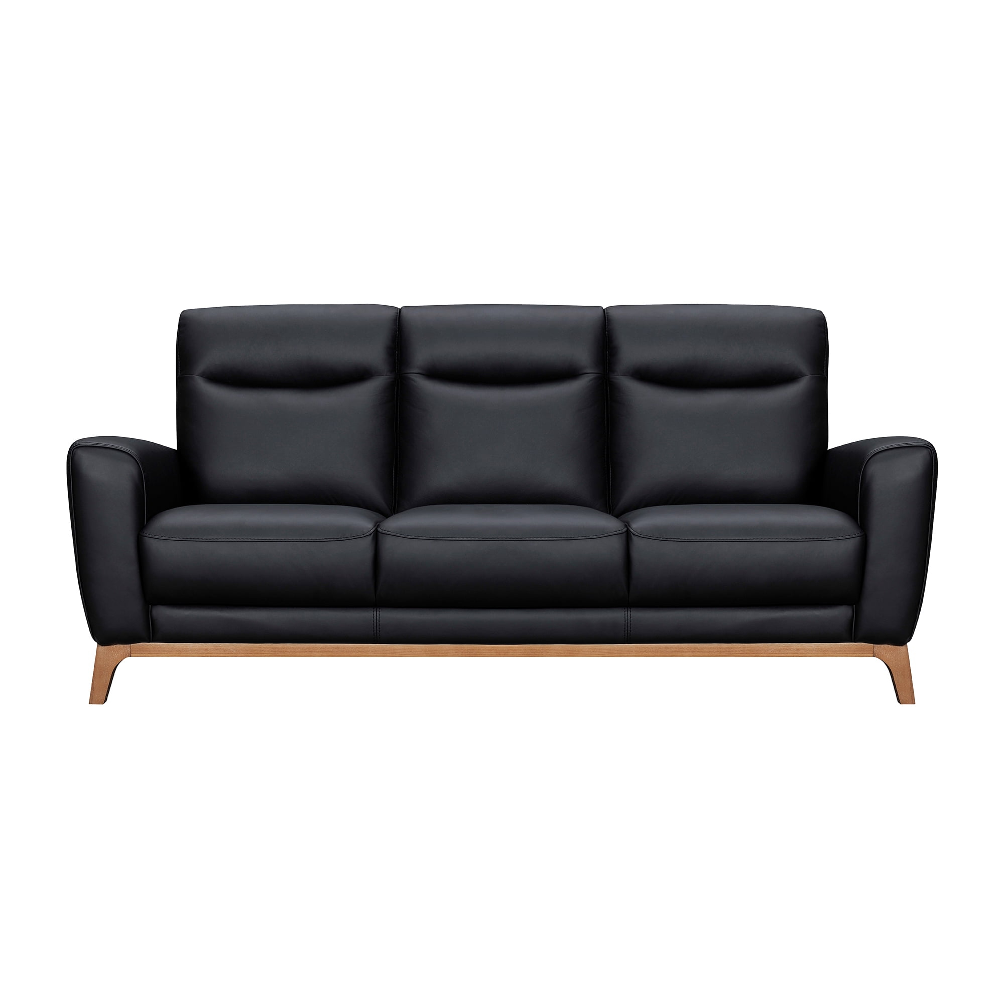 Armen Living Greyson 83" Upholstered Modern Leather Sofa In Black ... in Unveiling the Elegance of the Greyson 83" Dove Gray Leather Sofa A Comprehensive Guide