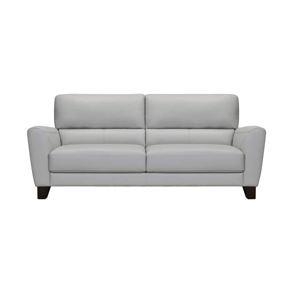Armen Living Kester 81 In. Square Arm Dove Gray Leather Sofa Lcke3Dv ... throughout Unveiling the Elegance of the Greyson 83" Dove Gray Leather Sofa A Comprehensive Guide