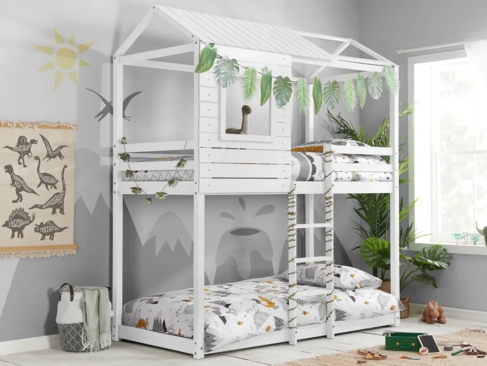 Birlea Adventure 3Ft White Wooden Bunk Bed Frame throughout