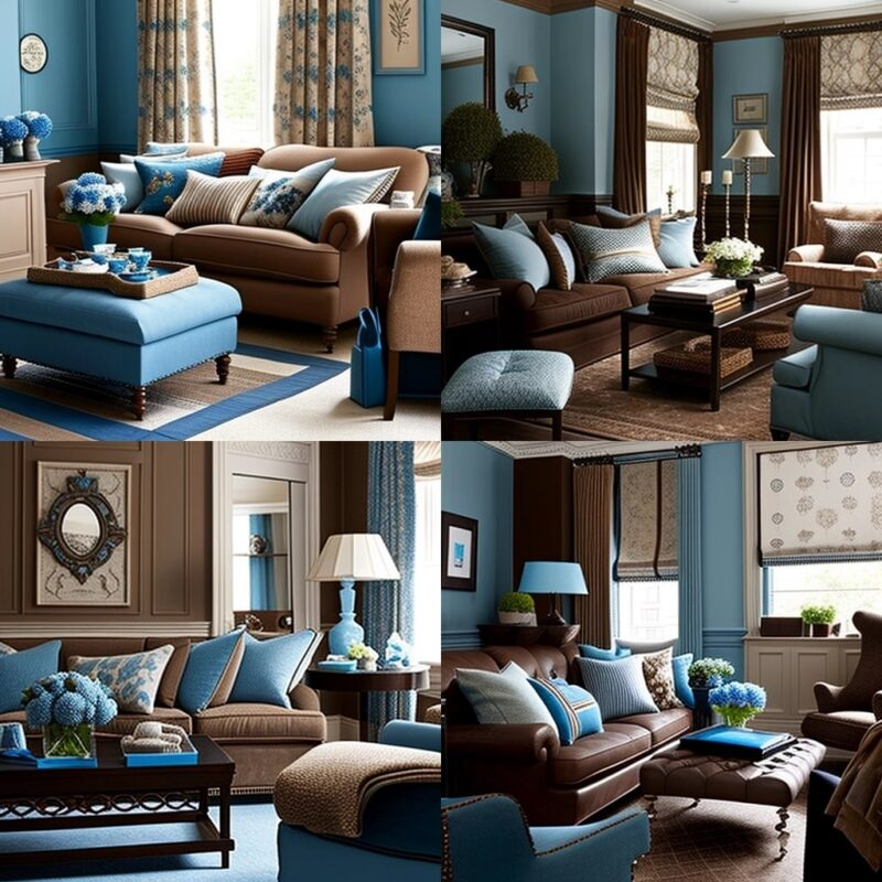 Blue And Brown Living Room Ideas: A Guide To Modern And Classic Design ... pertaining to