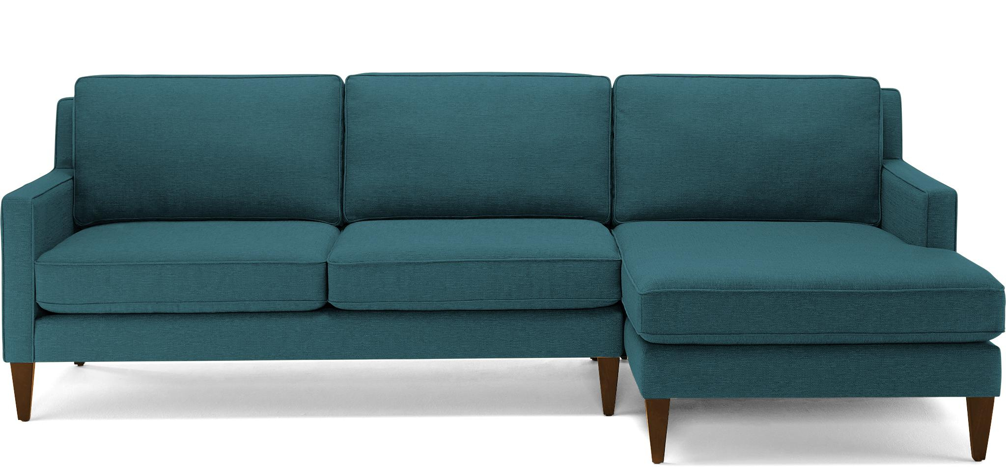 Blue Levi Mid Century Modern Sectional - Cody Pacific - Mocha - Right ... with regard to Beyond the Trend Why the Levi Sectional Defines Modern Luxury