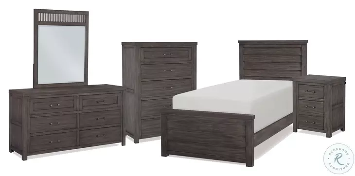 Bunkhouse Aged Barnwood Twin Louvered Panel Bed From Legacy Kids ... for A Deep Dive into Aged Barnwood Finishes for Twin Bunkhouse Loft Furniture