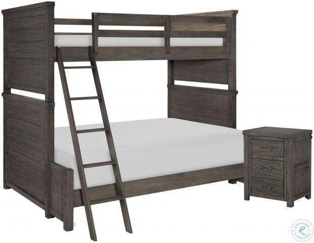 Bunkhouse Aged Barnwood Twin Over Full Bunk Bed From Legacy Kids ... in A Deep Dive into Aged Barnwood Finishes for Twin Bunkhouse Loft Furniture