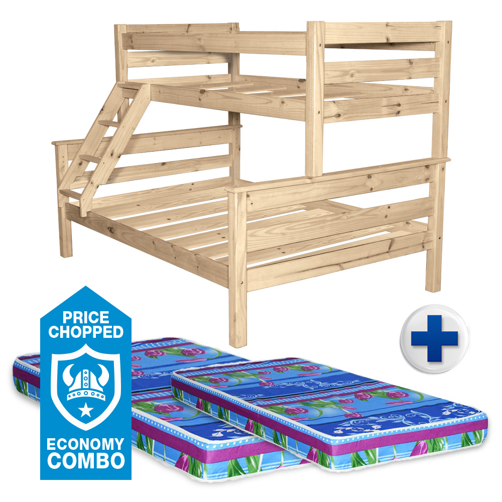 Canterbury Tri Bunk - Economy Combo - Ericssons Mattress &Amp; Pine with regard to Canterbury 2.0 Bunk Beds Demystified A Comprehensive Guide