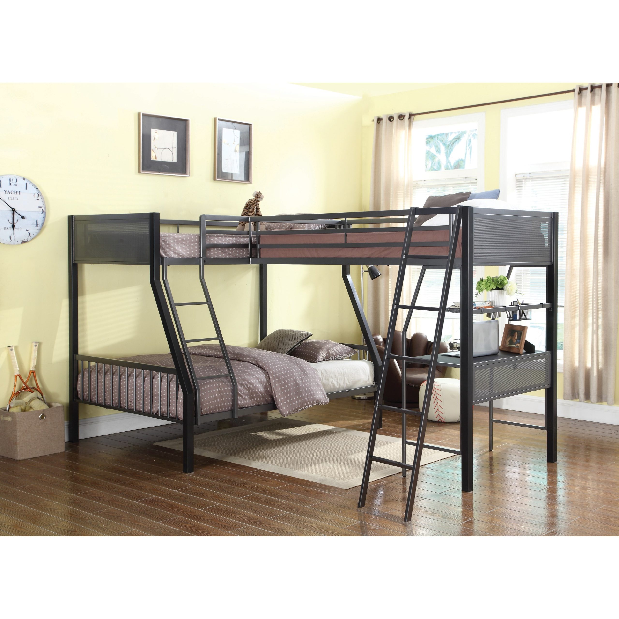 Coaster Bunks Metal Twin Over Full Loft Bunk Bed With Loft | Dream Home ... pertaining to Choosing the Right Coaster Youth Twin/Full Bunk Bed Understanding the Key Features