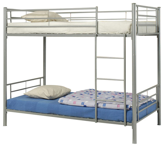 Coaster Youth Twin/Twin Bunk Bed In Silver - Contemporary - Bunk Beds ... pertaining to