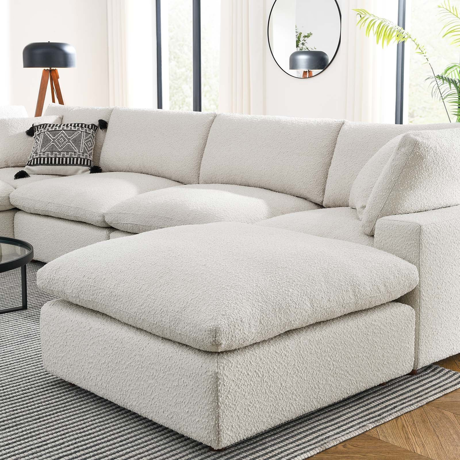 Commix Down Filled Overstuffed Boucle 7-Piece Sectional Sofa By Modway ... for The Anatomy of a Perfect Sectional Exploring the Commix Design Philosophy