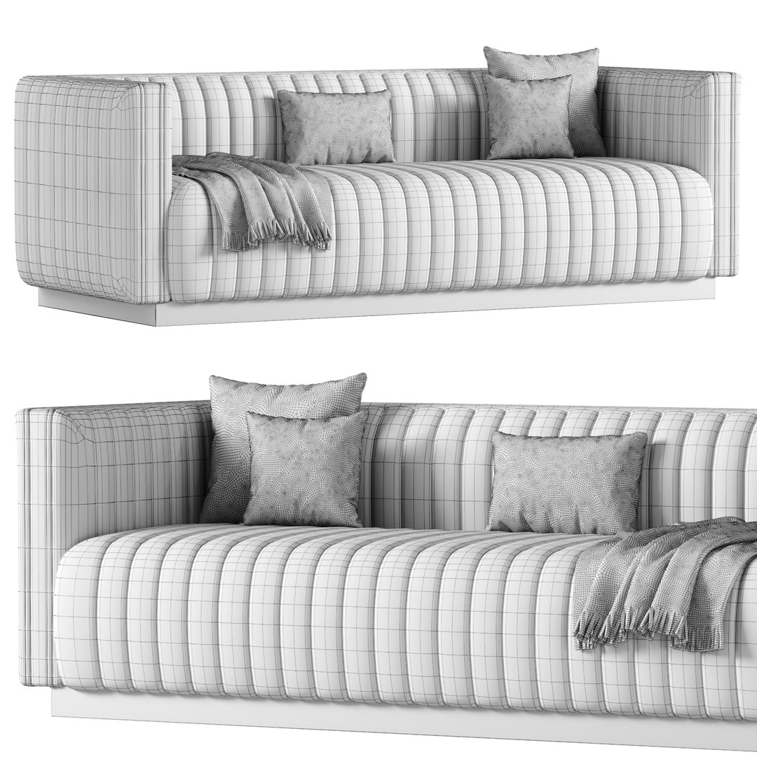 Conjure Channel Tufted Velvet Sofa 3D - Turbosquid 2112353 inside The Psychology of Sofa Design How Channel Tufting Shapes Your Room
