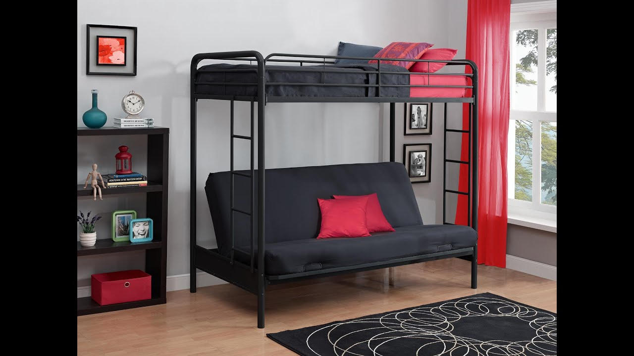 Dhp Twin Over Futon Bunk Bed - Youtube with Maximize Space and Comfort A Deep Dive into Bunk Bed Twin/Full Futon Designs