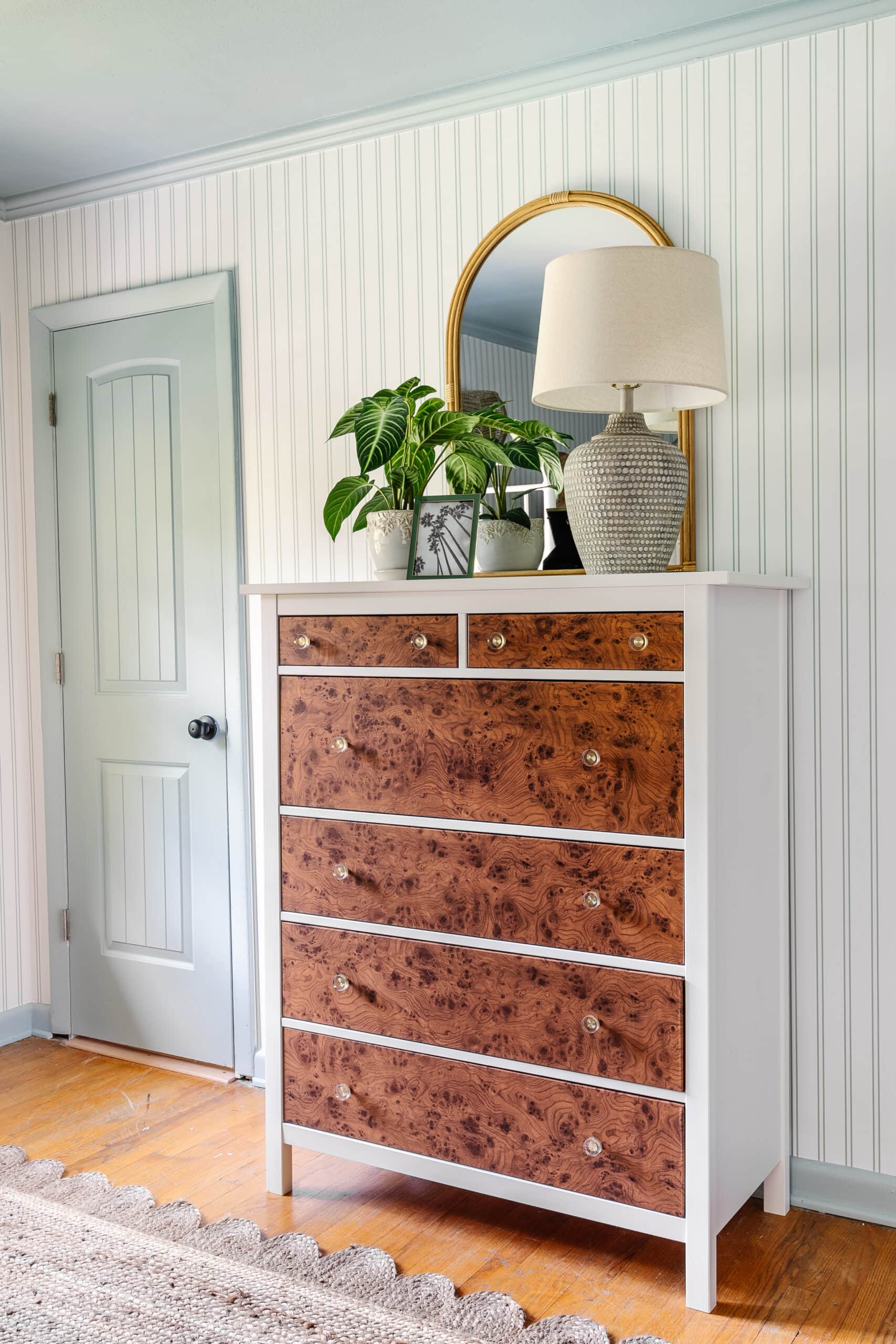 Diy Burl Wood Ikea Dresser Hack Using Contact Paper - Design It. Style It. inside