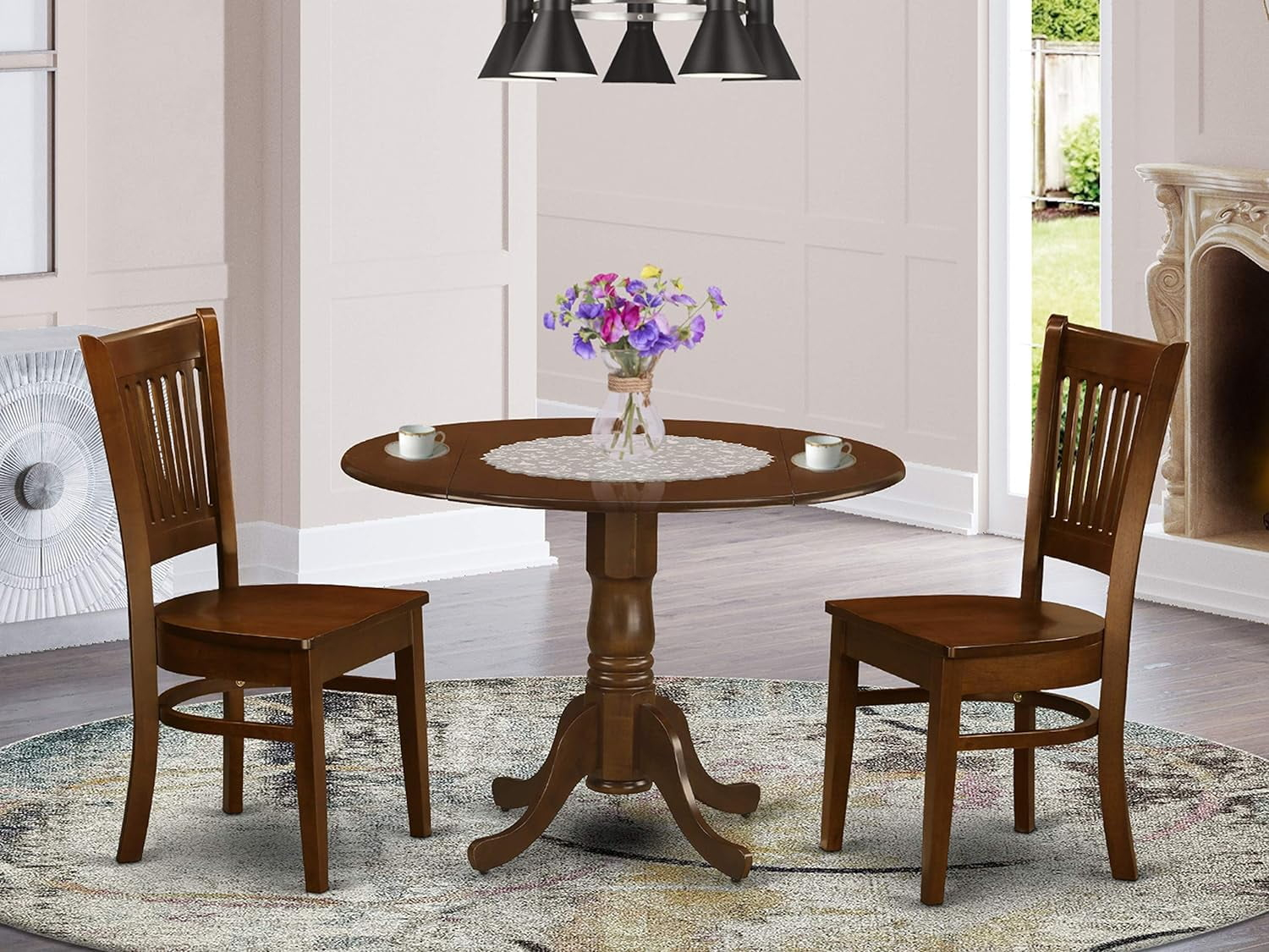 Dublin 3 Piece Dinette Set For Small Spaces Contains A Round Table With ... inside The Ultimate Guide to Measuring and Sizing Your 3-Piece Dinette