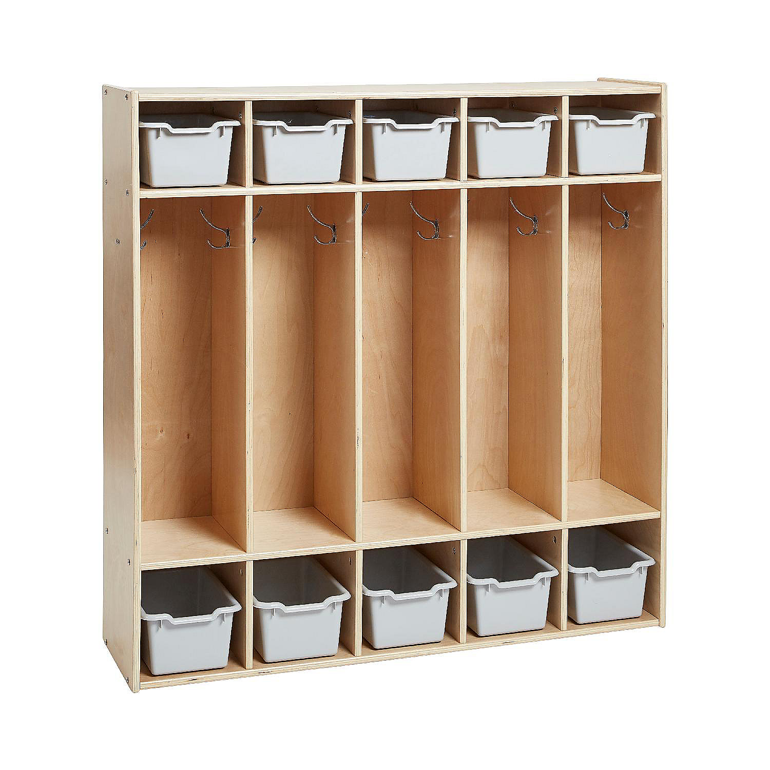 Ecr4Kids Streamline 5-Section Coat Locker With Scoop Front Storage Bins ... intended for Beyond Storage Innovative Uses for Your 5 Section Coat Locker