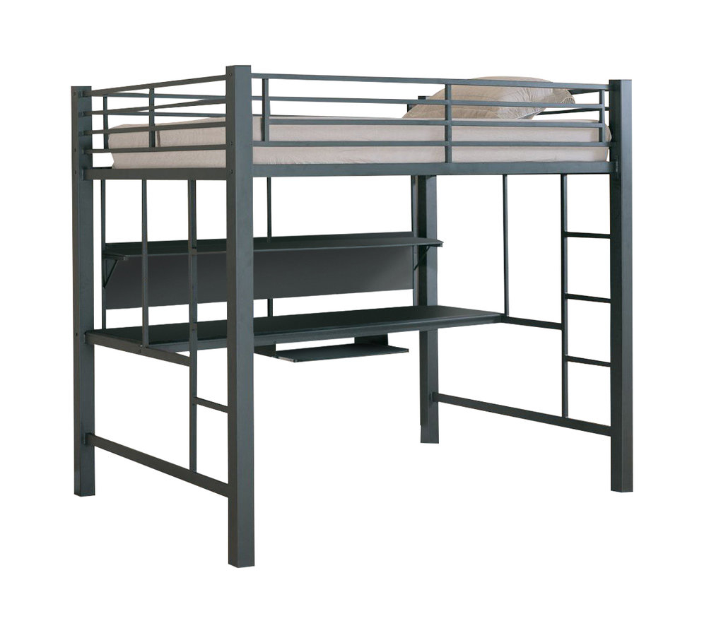 Emma Mason Signature Julian Youth Full Workstation Loft Bed In Black ... for