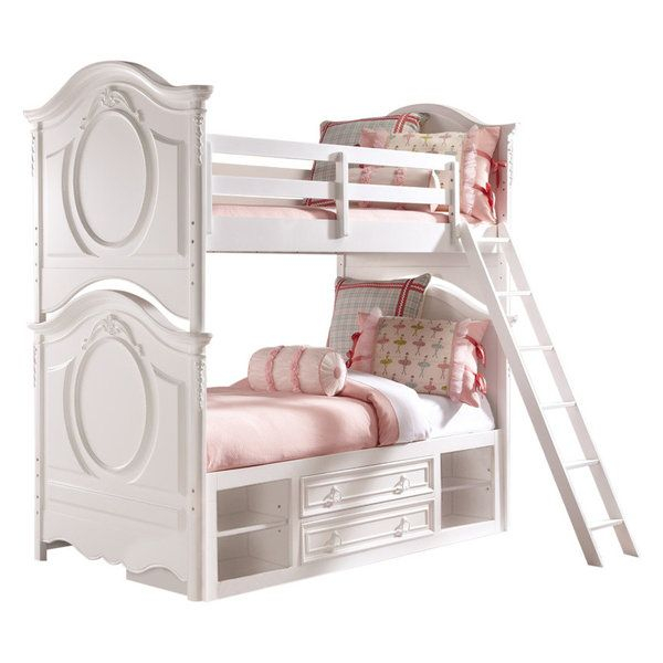 Emma Mason Signature Laverne Twin/Twin Bunk Bed In Bright White ... pertaining to Decoding the Design of Emma Mason's Edie Bunk Bed A Parent's Guide