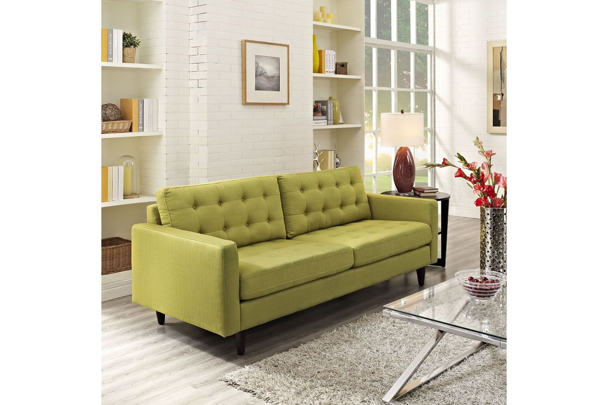 Empress Sofa In Wheatgrass By Modway At Gardner-White with regard to