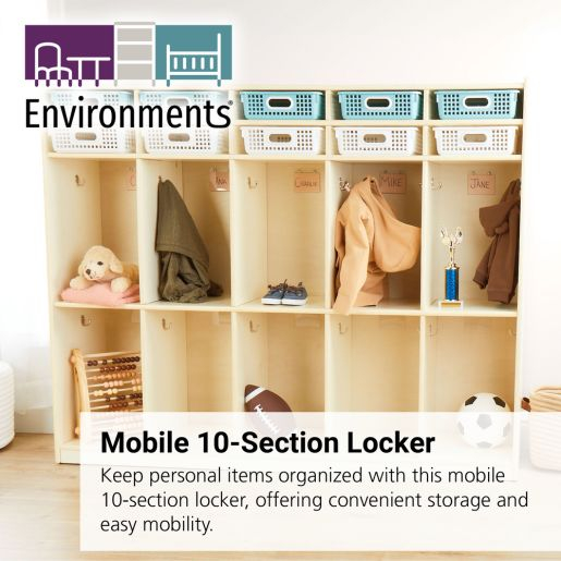 Environments® Mobile 10-Section Locker Lockers Storage Furniture All ... pertaining to