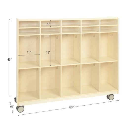 Environments® Mobile 10-Section Locker Lockers Storage Furniture All ... regarding