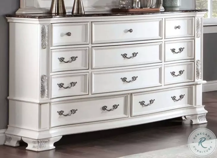 Esparanza Pearl White Dresser From Furniture Of America | Coleman Furniture within