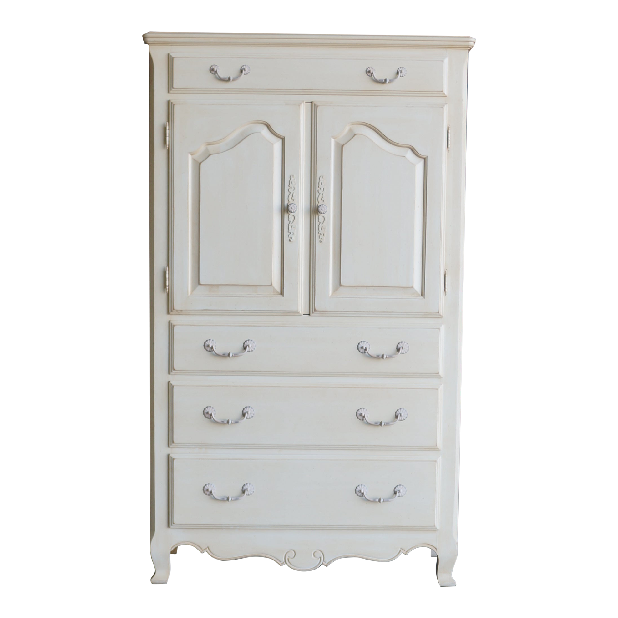 Ethan Allen Country French Door Chest | Chairish in The Timeless Appeal of Vintage White Furniture: A Deep Dive with the Como Door Chest