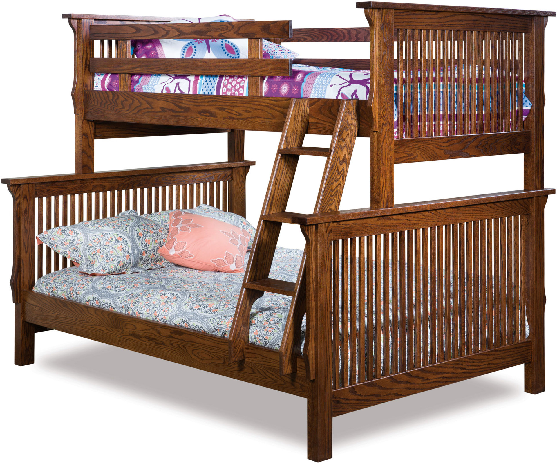 Full-Twin Mission Bunk Bed | Amish Bunk Bed | Custom Bunk Bed throughout
